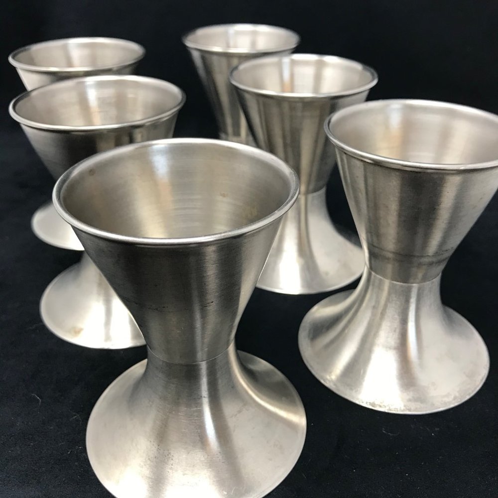 Vintage Soda Fountain VEE Solo Cup Holders Ice Cream Lot of 6 Aluminum